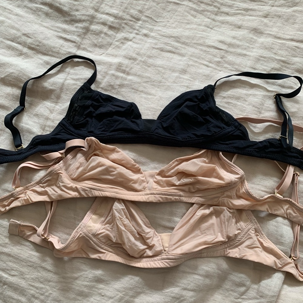 3 Madewell Mesh Trimmed Sammie Bralettes